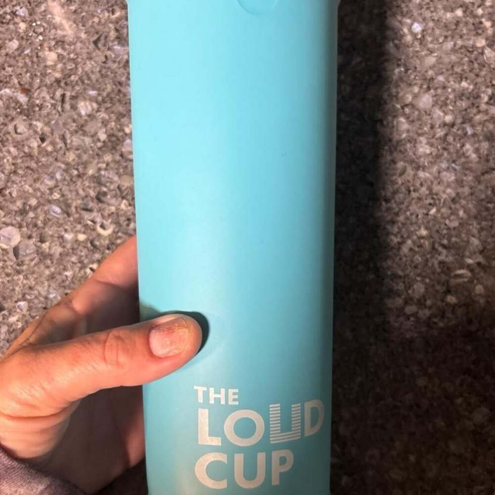 The LoudCup 2-in-1 Insulated Tumbler & Stadium Horn Light Blue